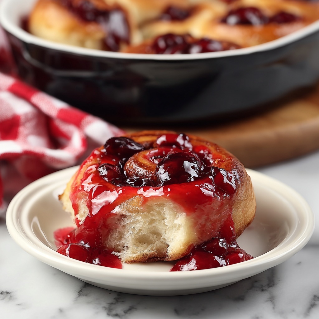 Crock Pot Cinnamon Rolls with Cherry Pie Filling Recipe - Recipe Image