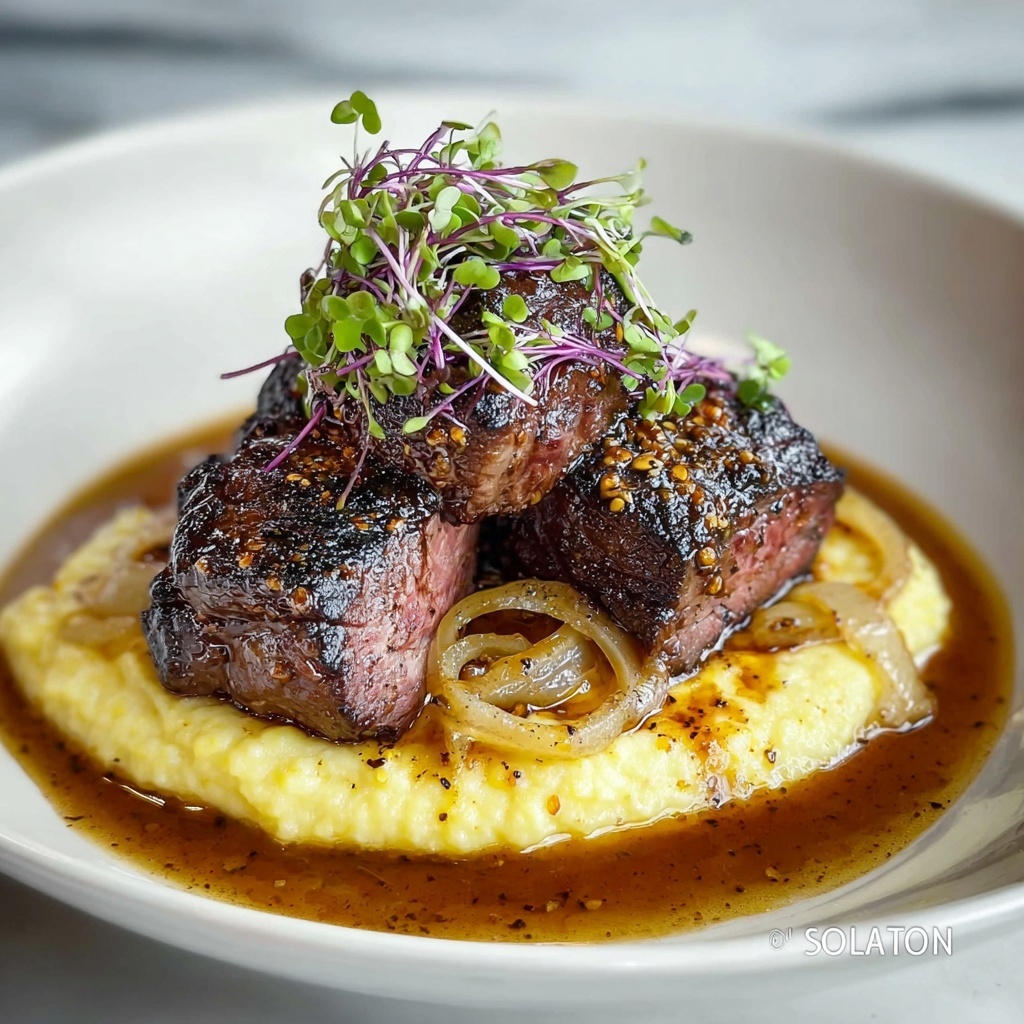 Seared Lamb Liver with Onion Butter Glaze Recipe - Recipe Image