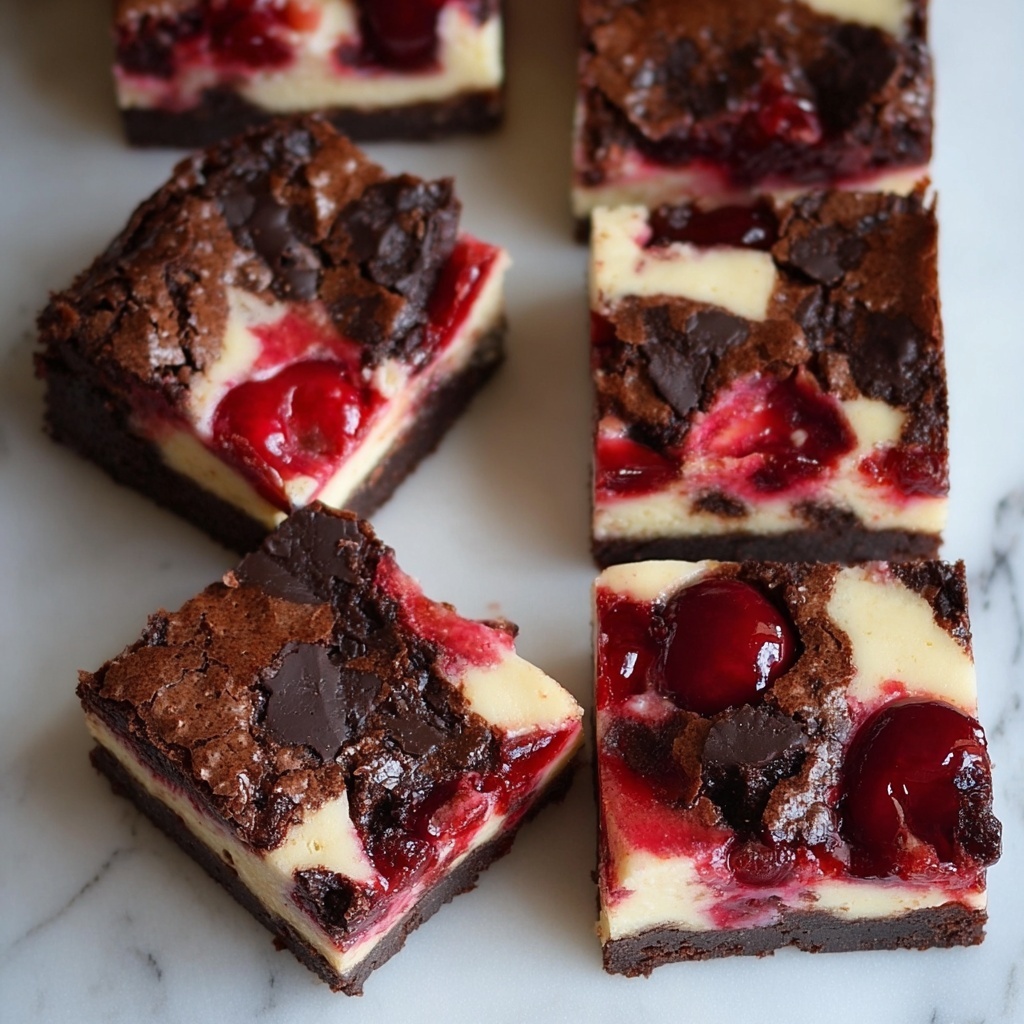 Cherry Cheesecake Brownies Recipe - Recipe Image