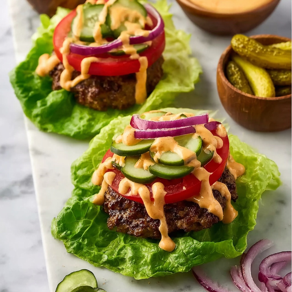 Low Carb Burger Lettuce Wraps Recipe - Recipe Image