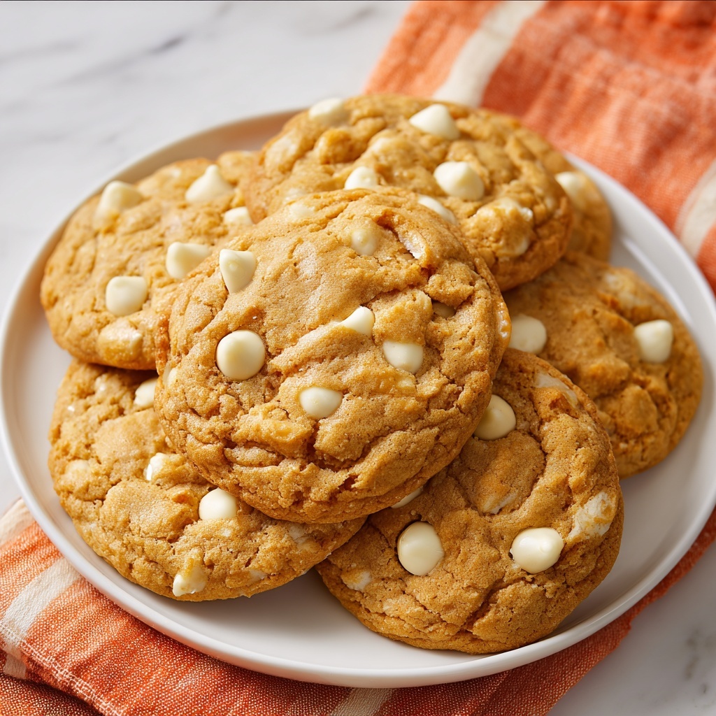 Pumpkin White Chocolate Chip Cookies Recipe - Recipe Image