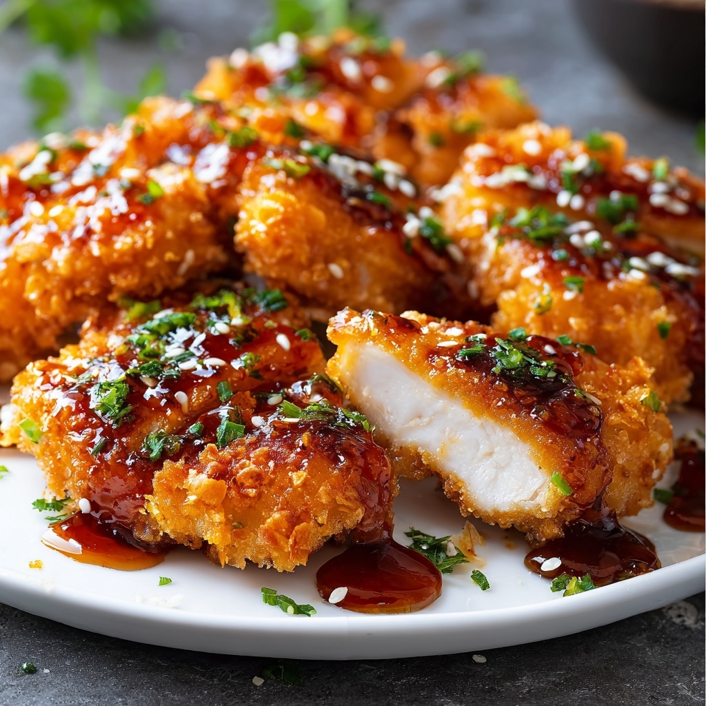 Baked Crunchy Hot Honey Chicken Recipe - Recipe Image