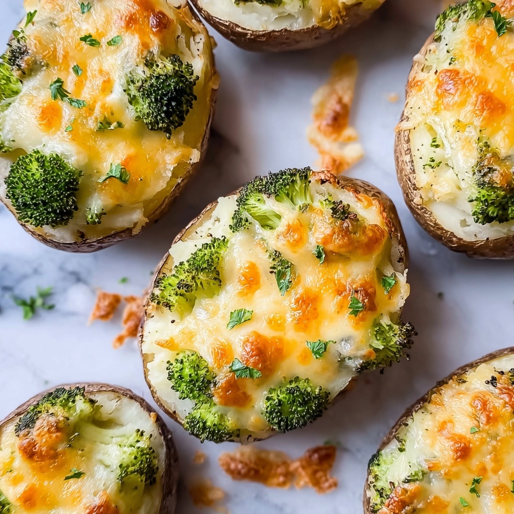 Broccoli and Cheddar Twice-Baked Potatoes Recipe - Recipe Image