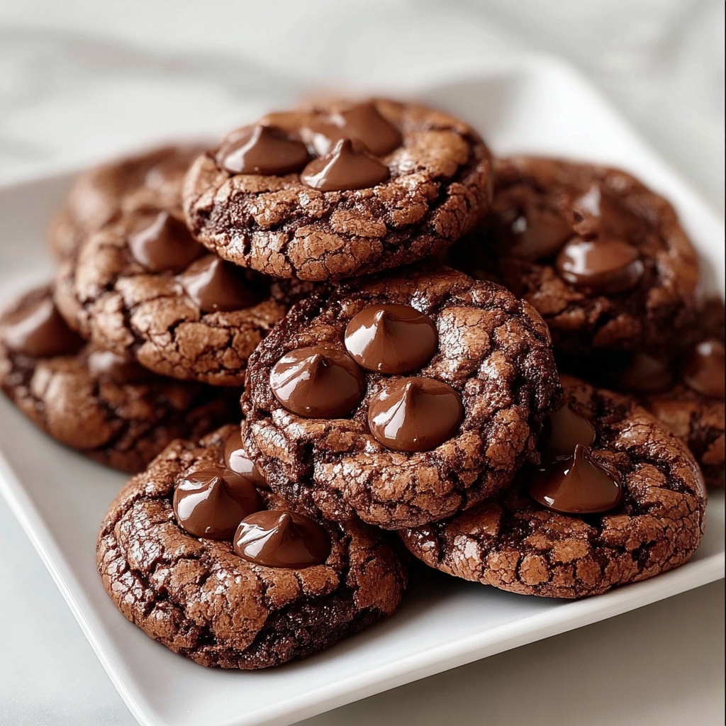 Chewy Fudgy Brownie Cookies: The Ultimate Chocolate Lover's Recipe - Recipe Image