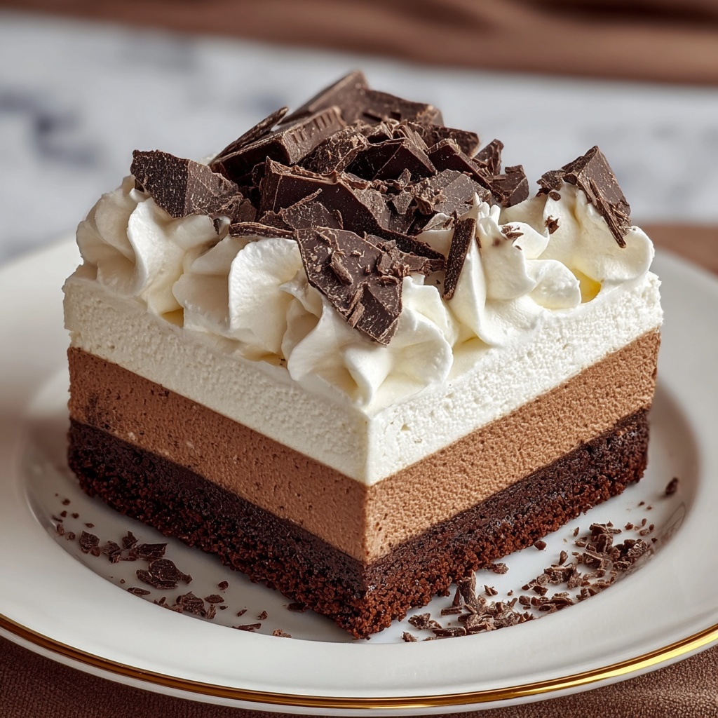 Triple Chocolate Mousse Cake Recipe - Recipe Image