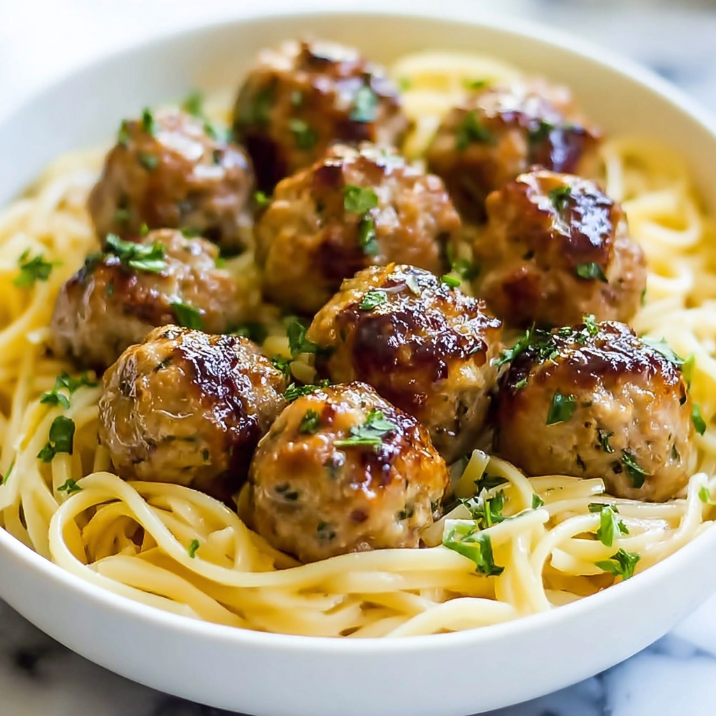 Garlic Butter Chicken Bites with Creamy Parmesan Pasta Recipe - Recipe Image