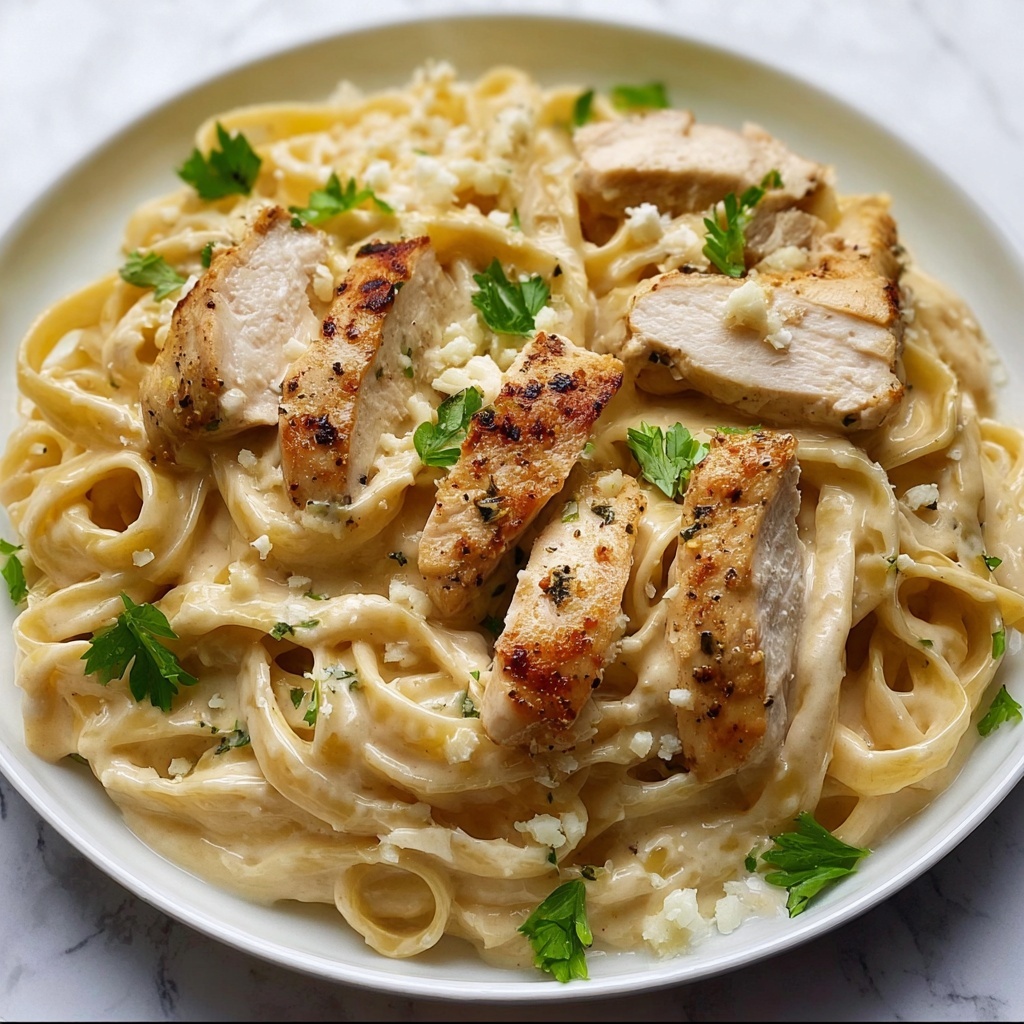 Healthy Chicken Alfredo with Cauliflower Sauce Recipe - Recipe Image