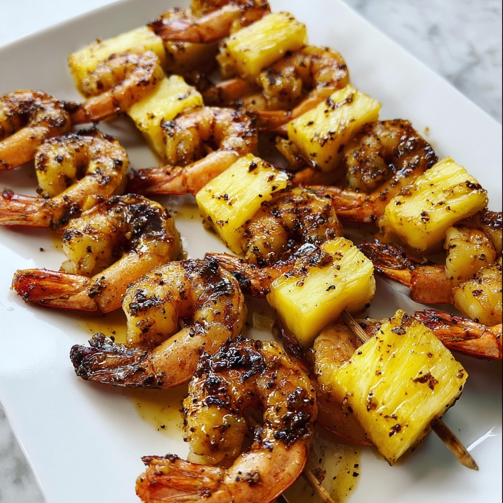 Grilled Shrimp & Pineapple Skewers Recipe - Recipe Image