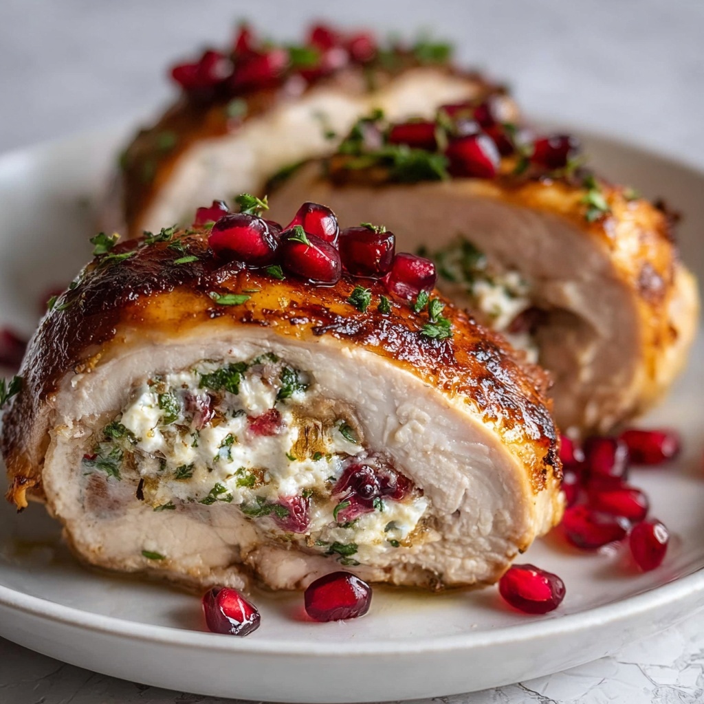 Ricotta Pomegranate Stuffed Chicken Recipe: 5 Star Delight Recipe - Recipe Image