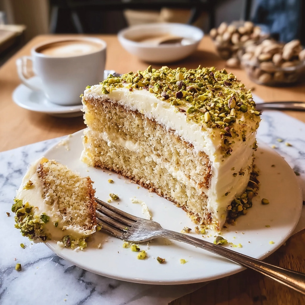 Orange and Pistachio Sponge Cake with Saffron Buttercream Recipe - Recipe Image
