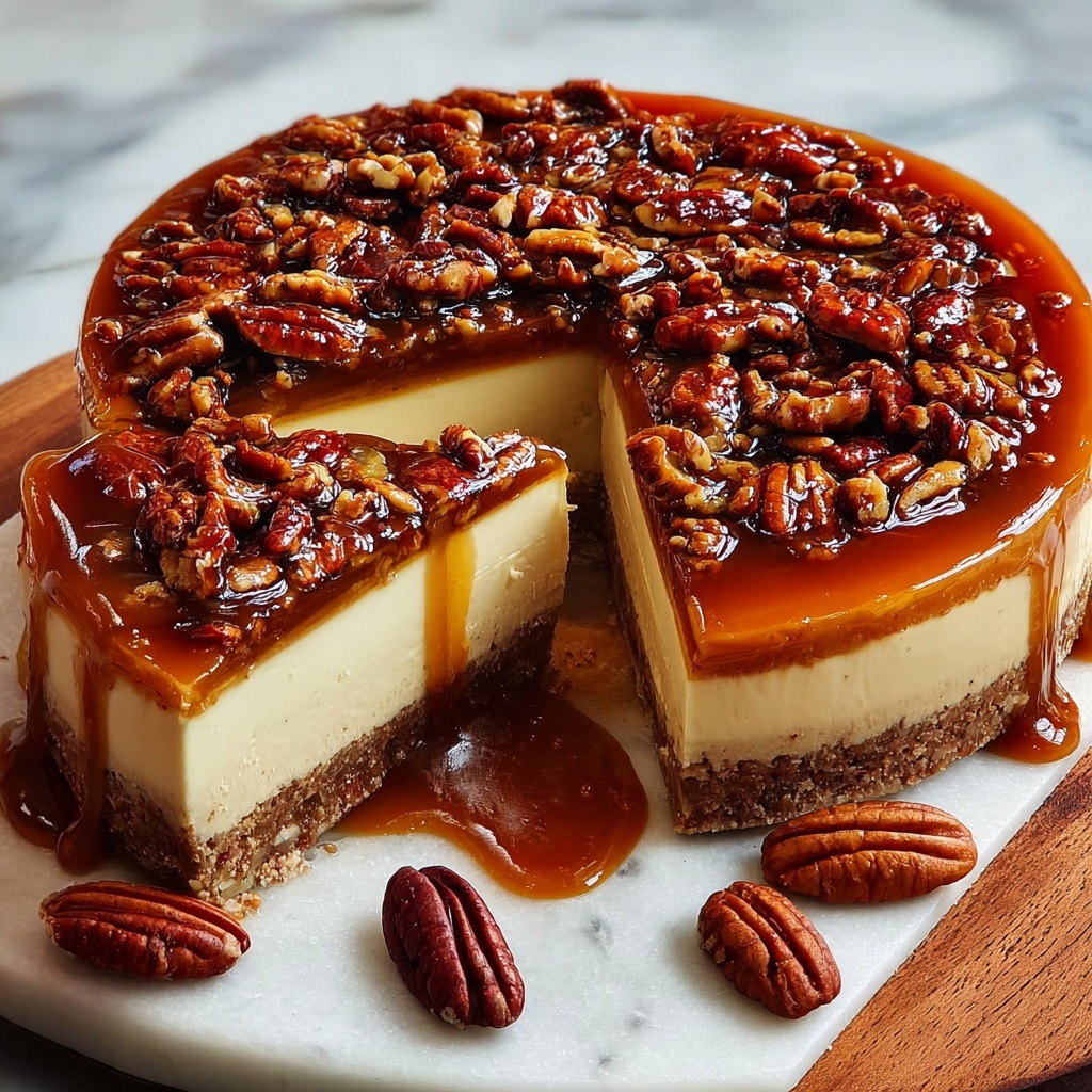 Maple Pecan Pie Cheesecake Recipe - Recipe Image