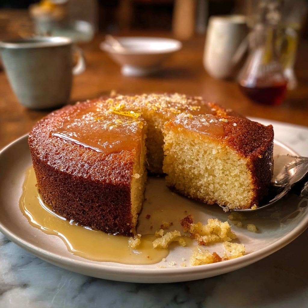Semolina and Yogurt Cake with Cardamom and Rosewater Recipe - Recipe Image
