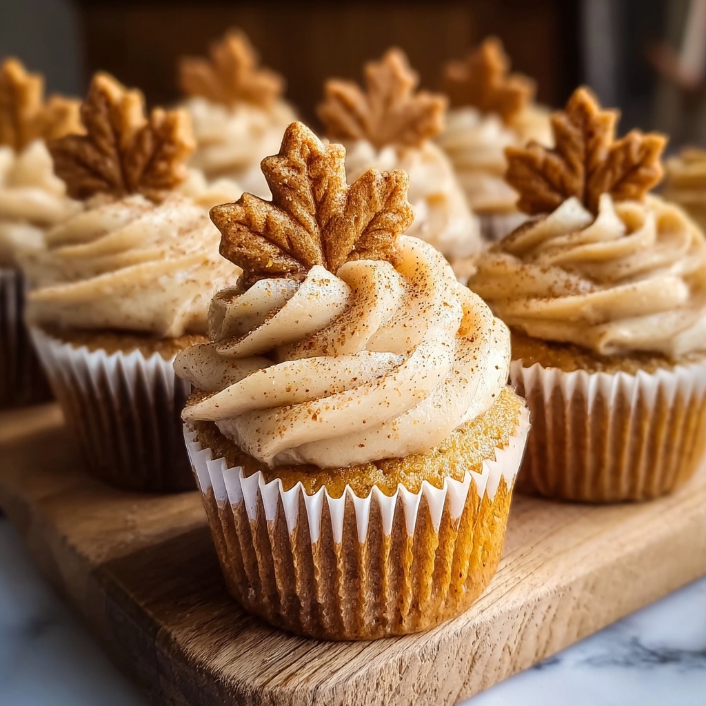 Pumpkin Cupcakes with Maple Frosting Recipe - Recipe Image