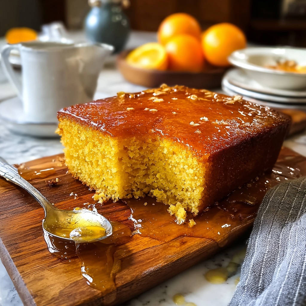 Turkish Revani Cake with Citrus Syrup Recipe - Recipe Image
