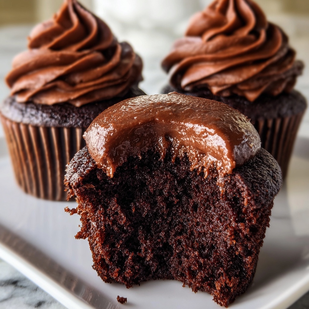 Homemade Moist Chocolate Cupcakes Recipe - Recipe Image