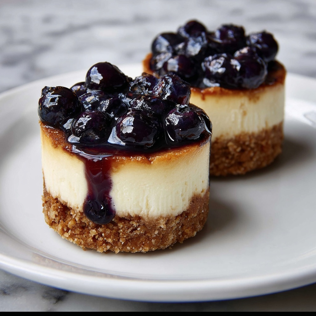 Mini Lemon Blueberry Cheesecakes Recipe - Recipe Image