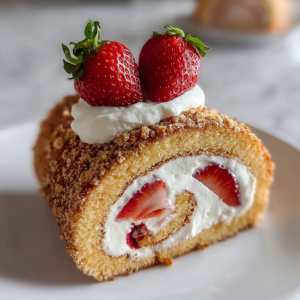 Strawberries Cream Cake Roll for Sweet Memories Recipe - Recipe Image