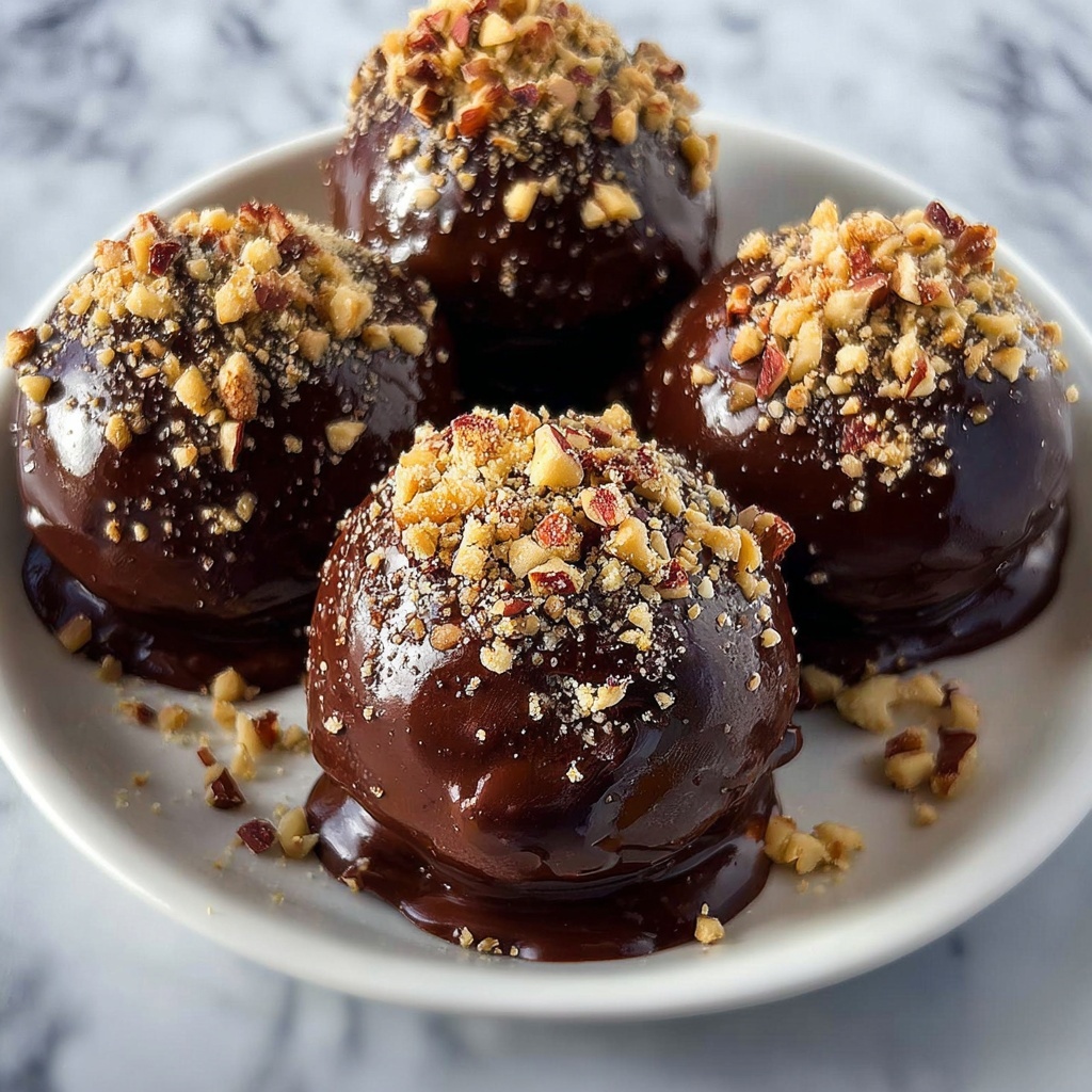 No Bake Pecan Pie Balls with Chocolate Coating Recipe - Recipe Image